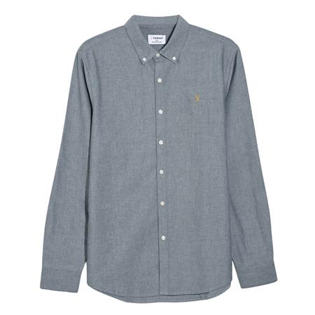 Farah Brewer Slim Fit Shirt - True Navy - L