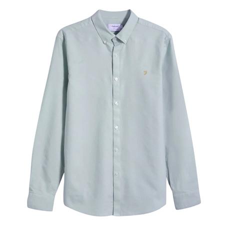Farah Brewer Slim Fit Shirt - Jade Green - M