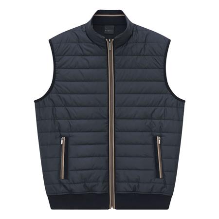 Bugatti Mens Knitted Gilet Waistcoat - Navy - XL
