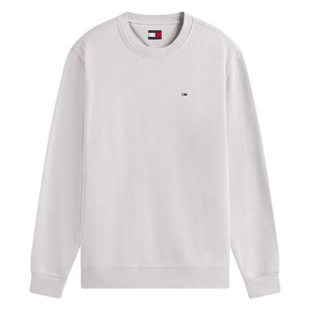 Tommy Jeans Tommy Flag Brushed Fleece Sweatshirt - Grey - XL
