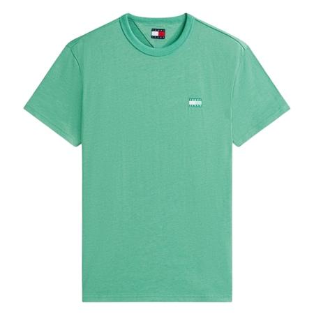 Tommy Jeans Tommy Badge Jersey Crew Neck T-Shirt - Green - L