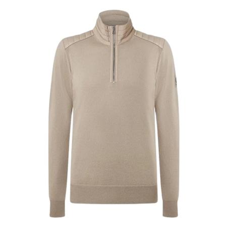 Belstaff Kilmington Quarter Zip Jumper - Beige - XL