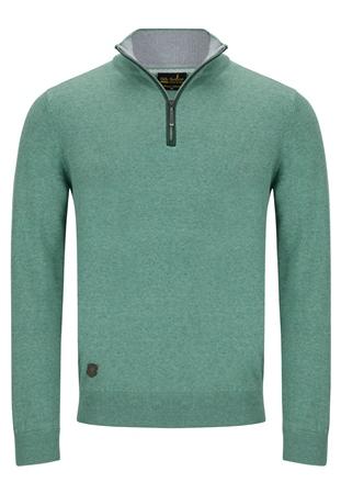 6th Sense Harry 1/4 Zip Sweater - Green - L
