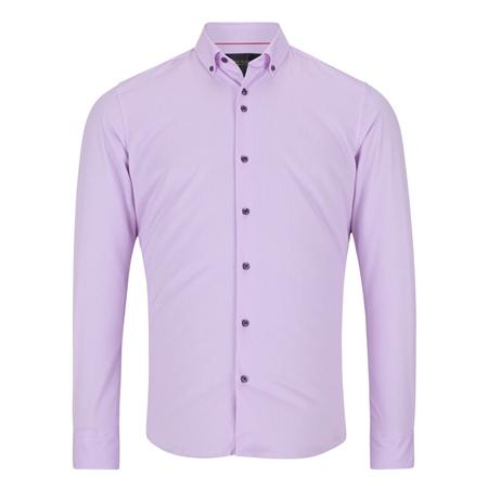 6th Sense Button Down Performance Printed Shirt Per 29 - Lilac - L