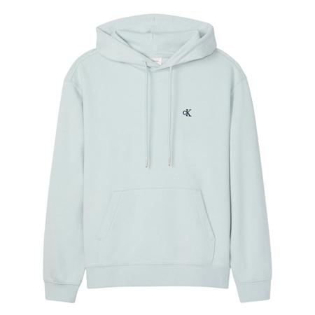 Calvin Klein Jeans Premium Terry Monogram Logo Hoodie - Green - XS