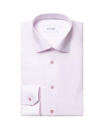 Eton Solid Signature Twill Formal Shirt - Pink - 16.5