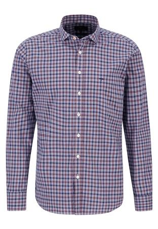 Fynch Hatton Modern Check Shirt - Navy - XL