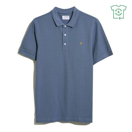 Farah Blanes Blanes Organic Cottont Polo Shirt - Light Blue - L