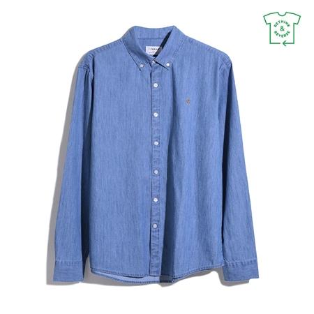 Farah Brewer Denim Shirt - Blue - XL