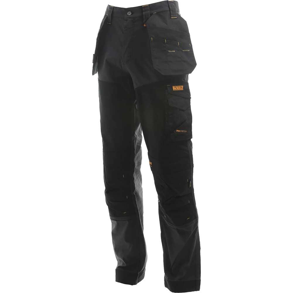 DeWalt Memphis Mens Stretch Work Trousers Grey / Black 42" 29"