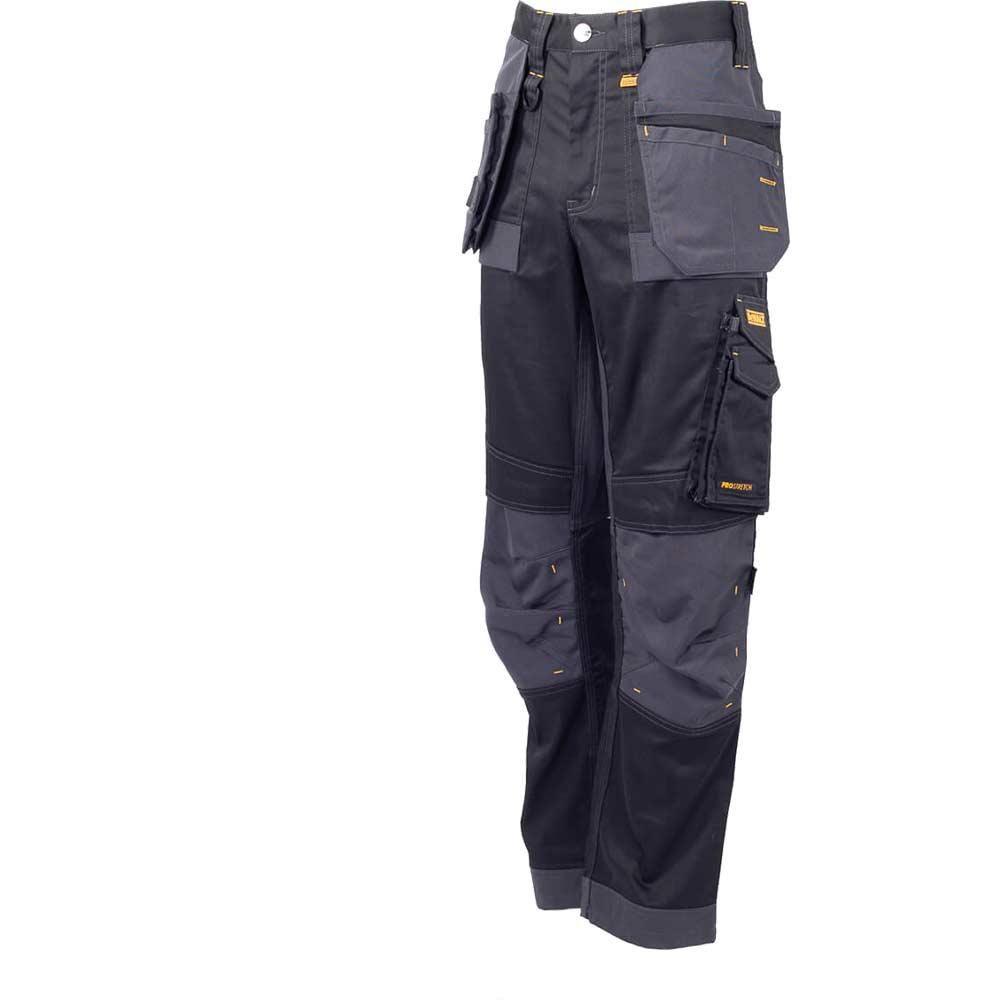 Dewalt Harrison Pro-Stretch Holster Work Trousers Black / Grey 42" 31"