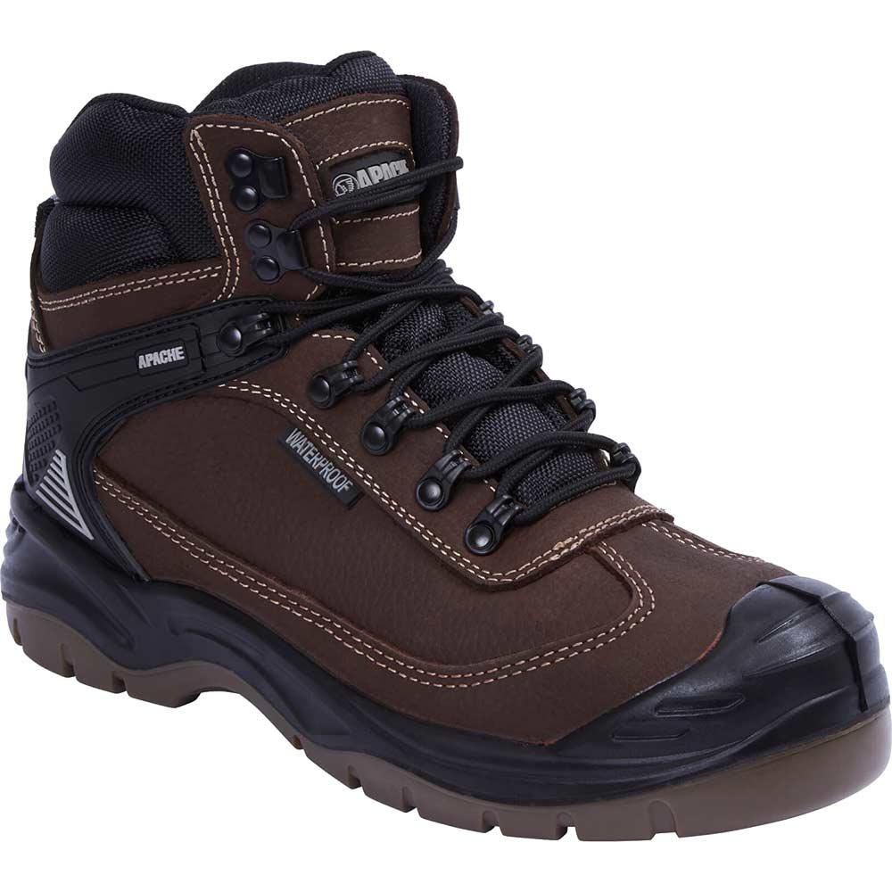 Apache RANGER Waterproof Safety Hiker Boots Brown Size 7