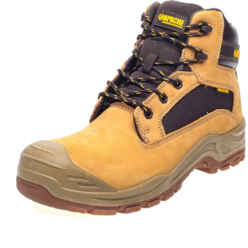 Apache Arizona Metal Free Waterproof Safety Boots Honey Size 3
