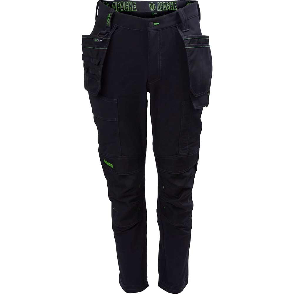 Apache Mens ATS Calgary 4 Way Stretch Trousers Black 30" 33"