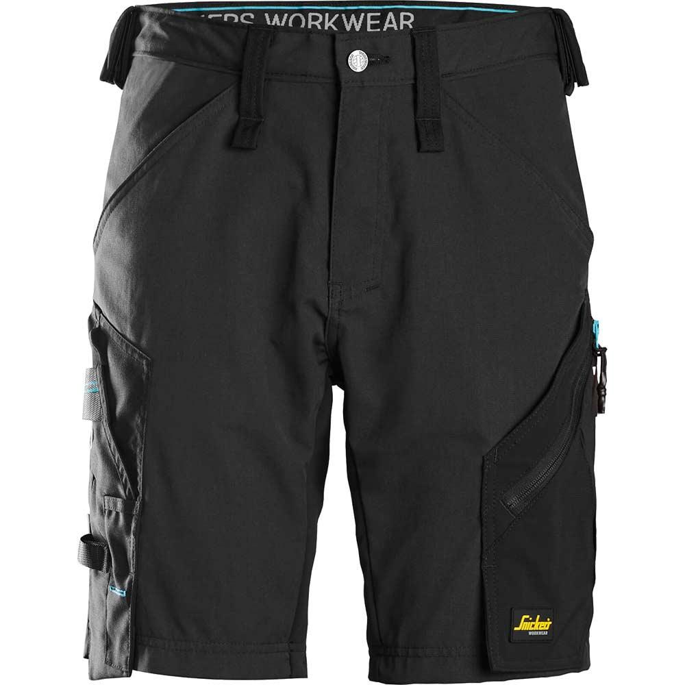 Snickers 6112 Mens Litework 37.5 Work Shorts Black / Navy 36"
