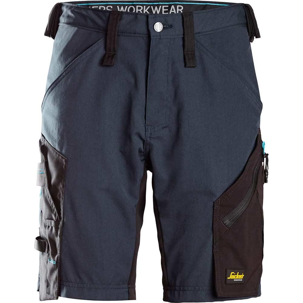 Snickers 6112 Mens Litework 37.5 Work Shorts Navy / Black 30"