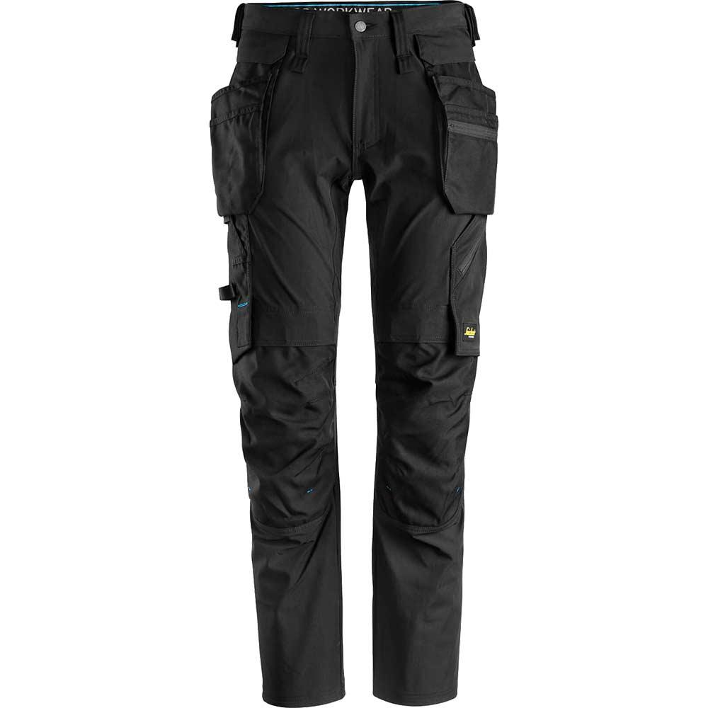 Snickers 6208 Mens Lite Work Stretch Trousers Holster Pockets Black 30" 30"