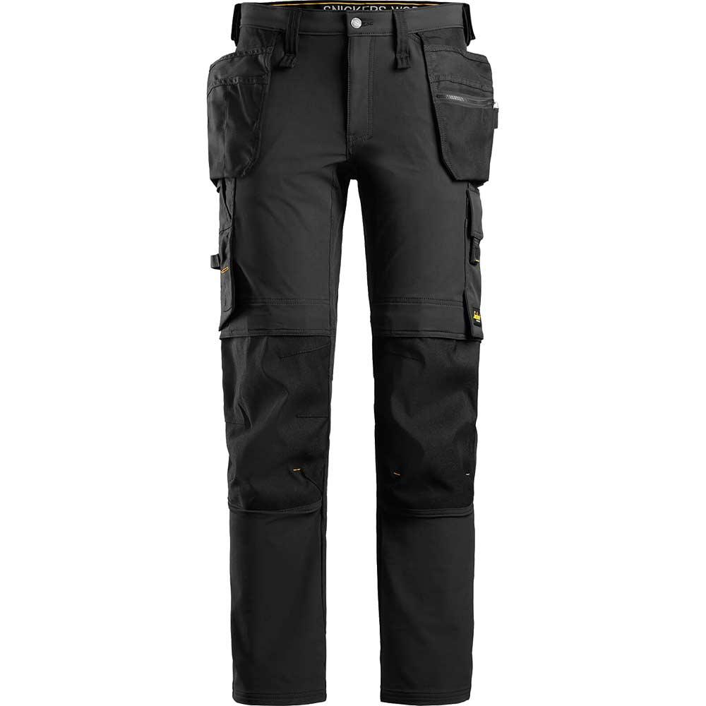 Snickers 6271 AllroundWork Full Stretch Trousers Holster Pockets Black 33" 30"
