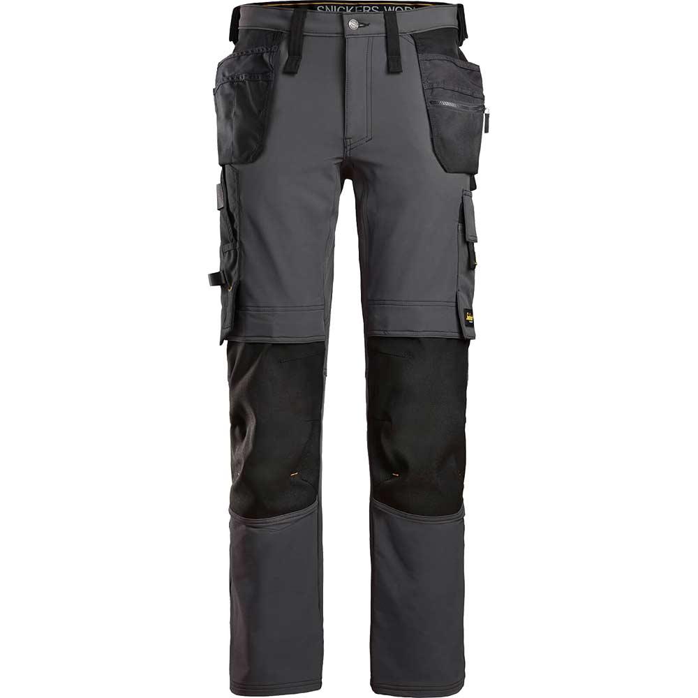 Snickers 6271 AllroundWork Full Stretch Trousers Holster Pockets Steel Grey 36" 35"
