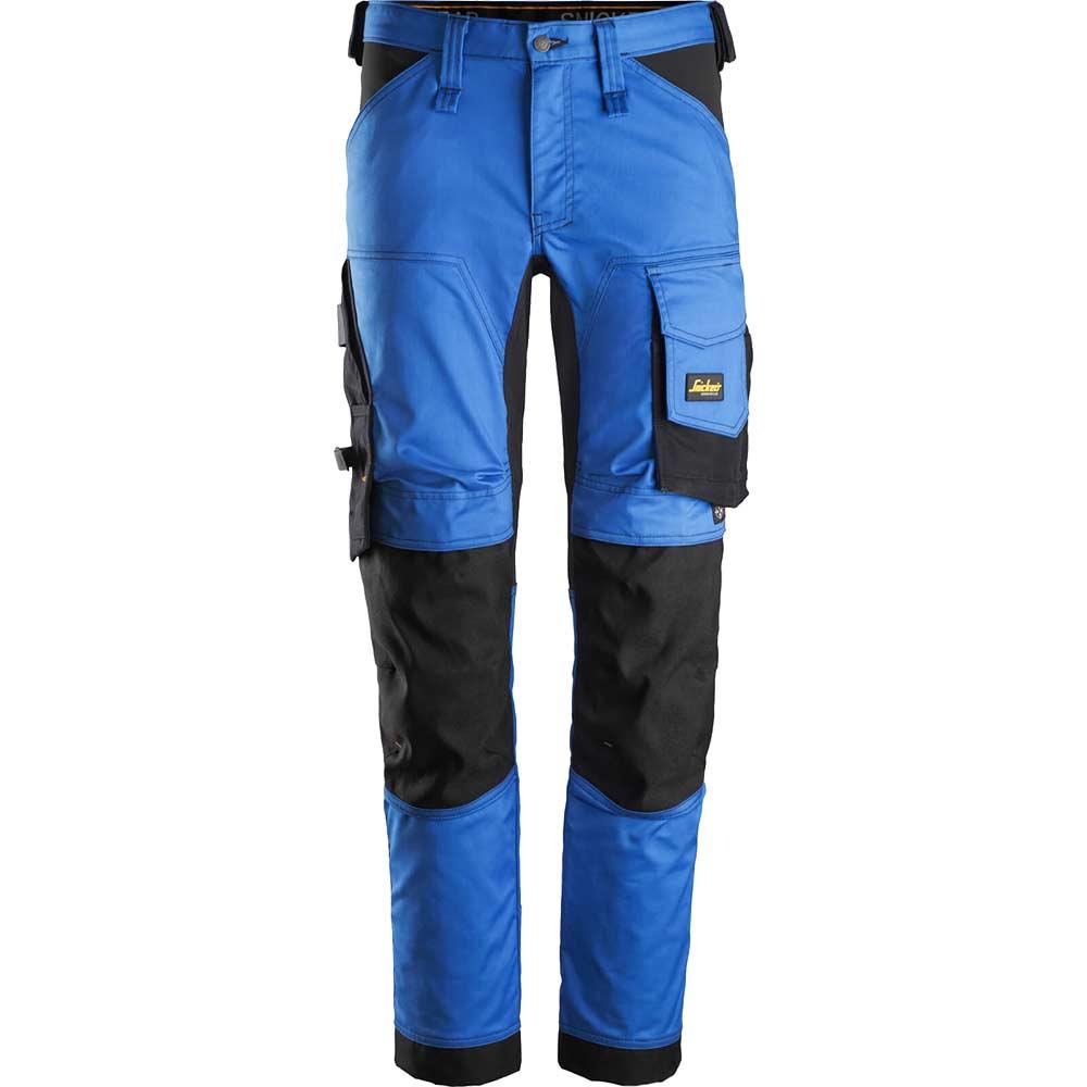 Snickers 6341 Mens Allround Work Stretch Slim Fit Trousers True Blue/Black 35" 32"
