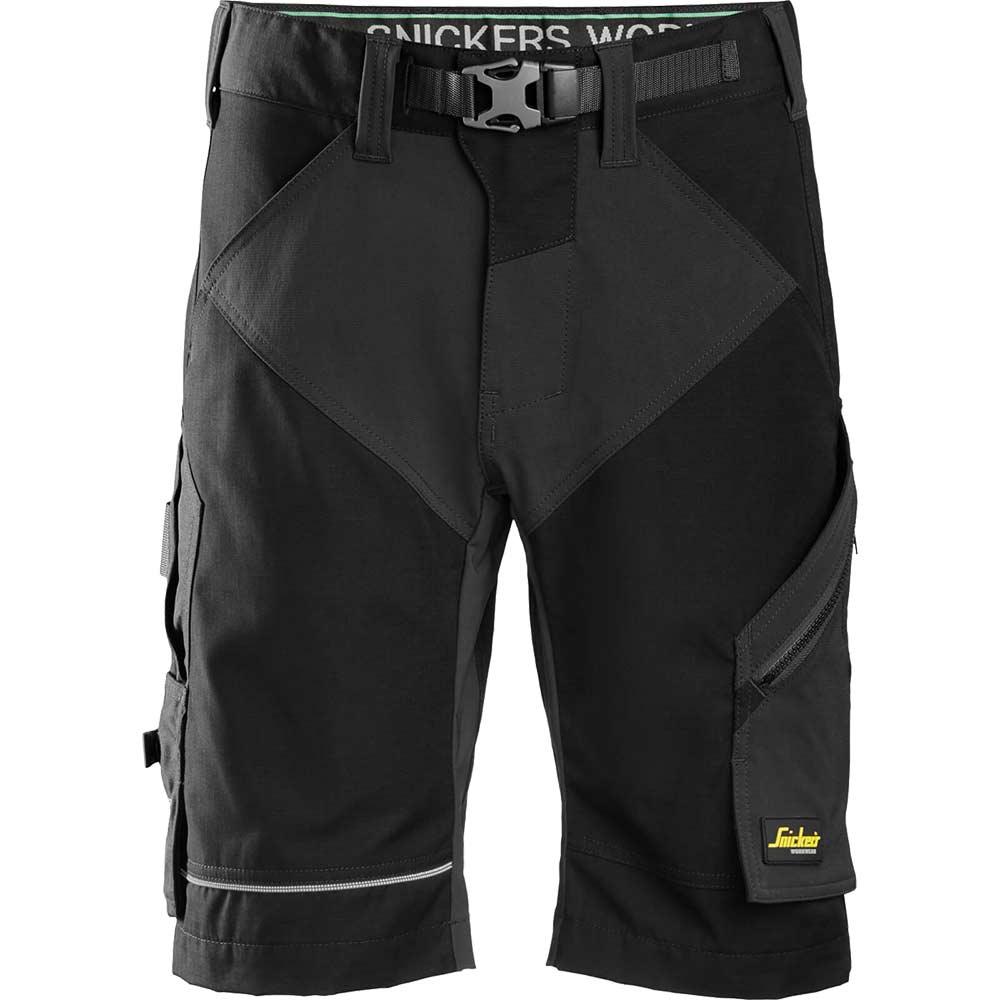 Snickers 6914 Mens FlexiWork Comfort Shorts Black 30"