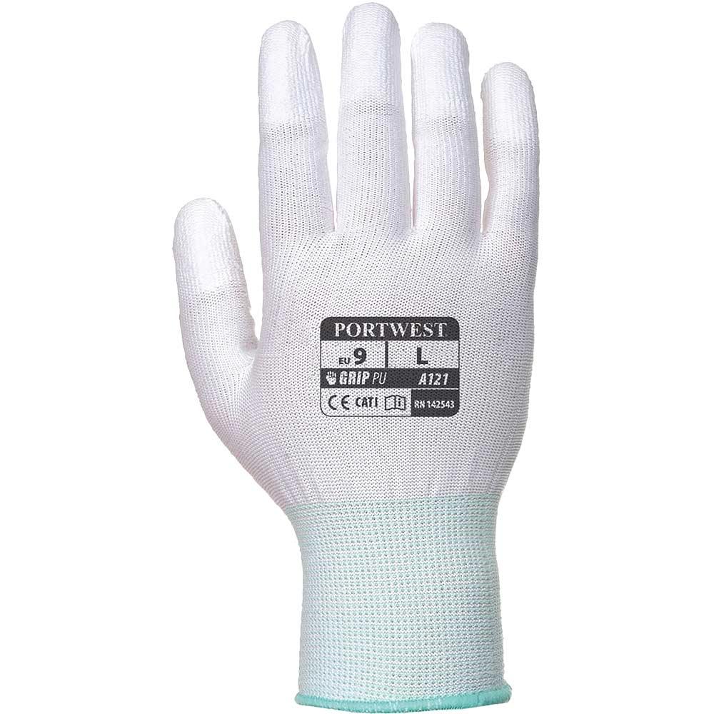 Portwest PU Fingertip Gloves White L