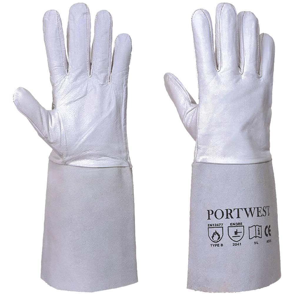 Portwest Premium Tig Welding Gauntlets Grey 2XL Pack of 1