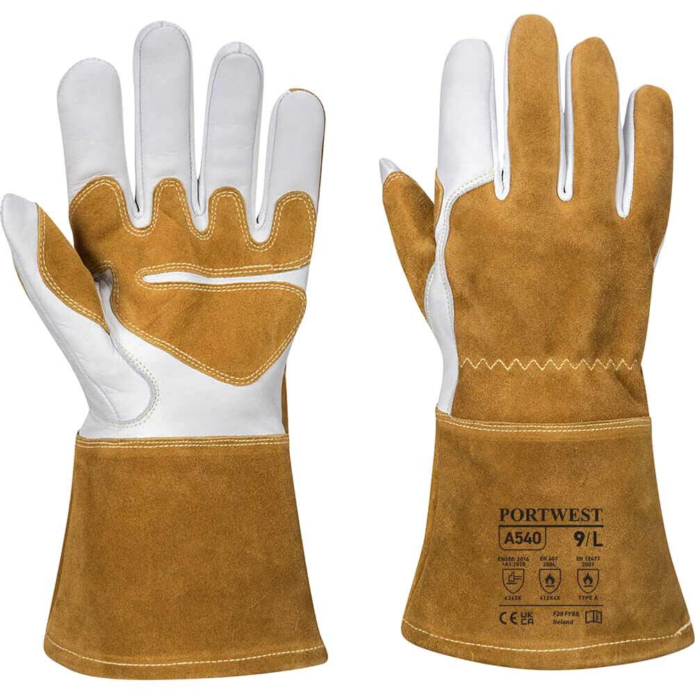 Portwest Mig Welding Gauntlets Brown 2XL Pack of 1