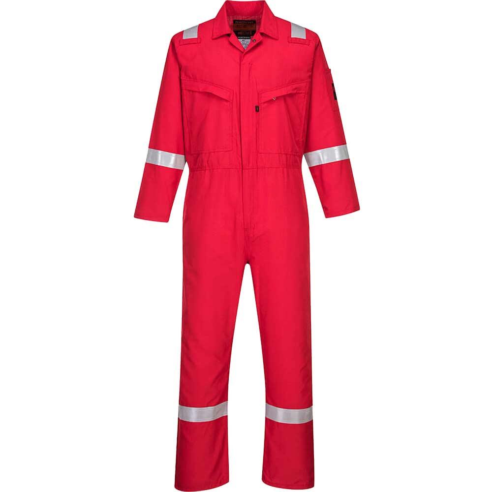 Araflame Silver Flame Resistant Coveralls Red 34" 31"
