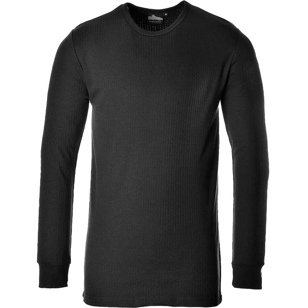 Portwest Thermal Long Sleeve T Shirt Black L