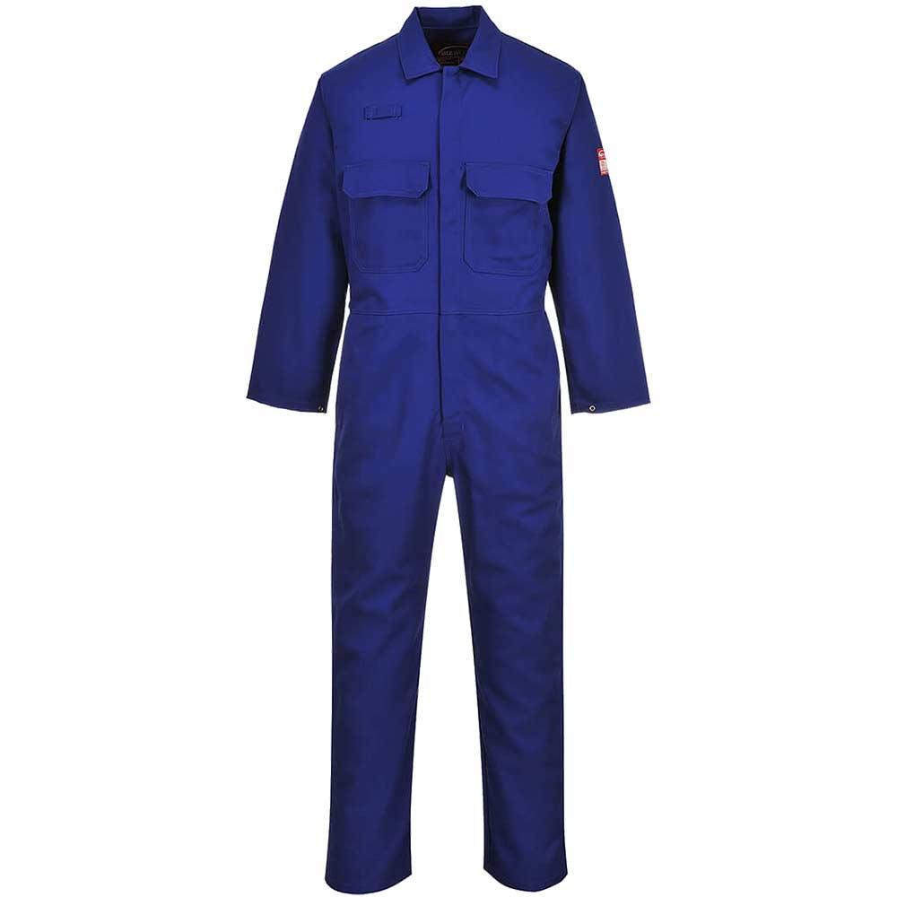 BizWeld Mens Flame Resistant Overall Royal Blue 2XL 32"