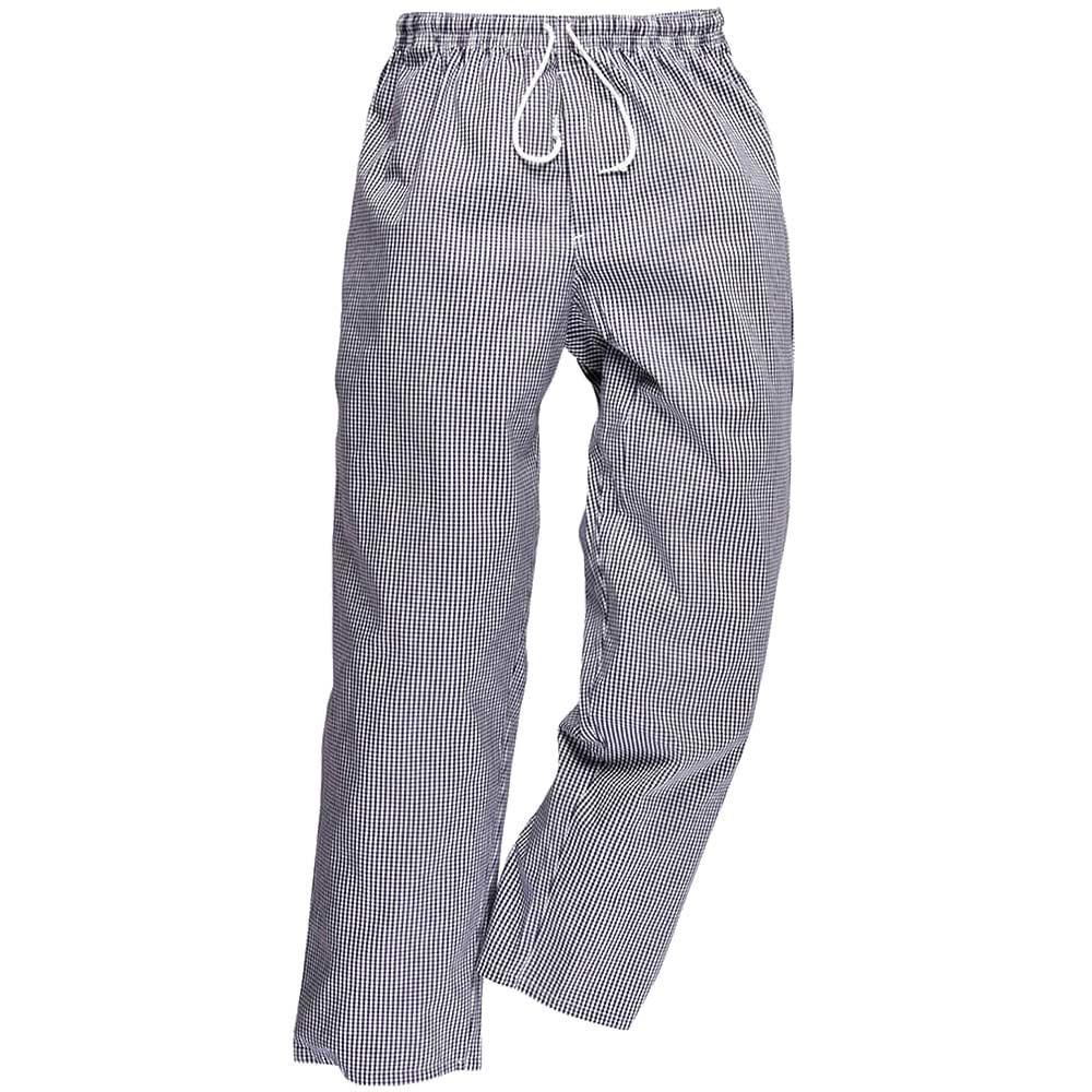 Portwest C079 Bromley Chef Trousers Blue / White L 33"