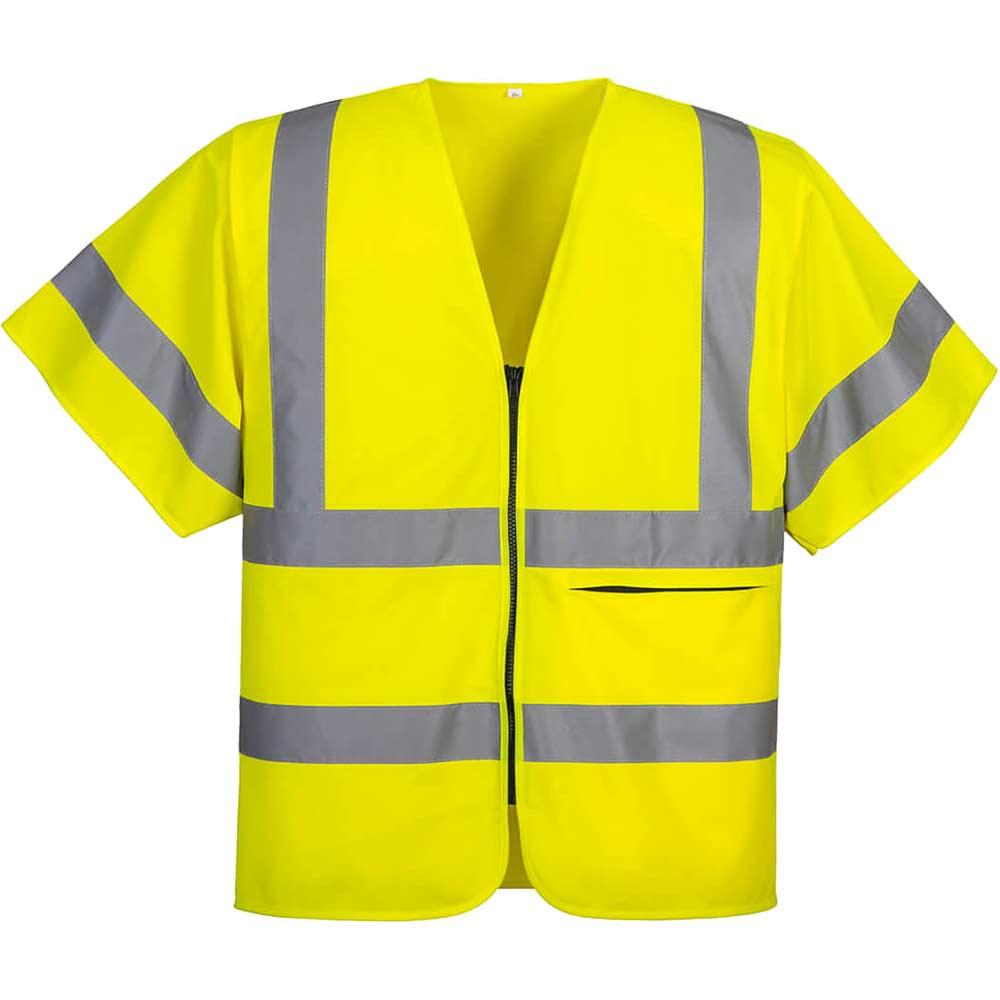 Portwest Short Sleeve Hi Vis Waistcoat with Pocket Yellow S