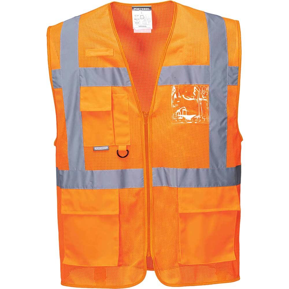 Portwest Athens Hi Vis MeshAir Executive Vest Orange 3XL