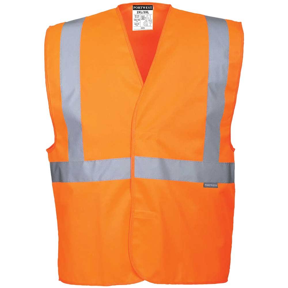 Portwest One Band and Brace Class 2 Hi Vis Vest Orange 2XL / 3XL
