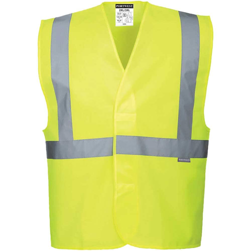 Portwest One Band and Brace Class 2 Hi Vis Vest Yellow 2XL / 3XL