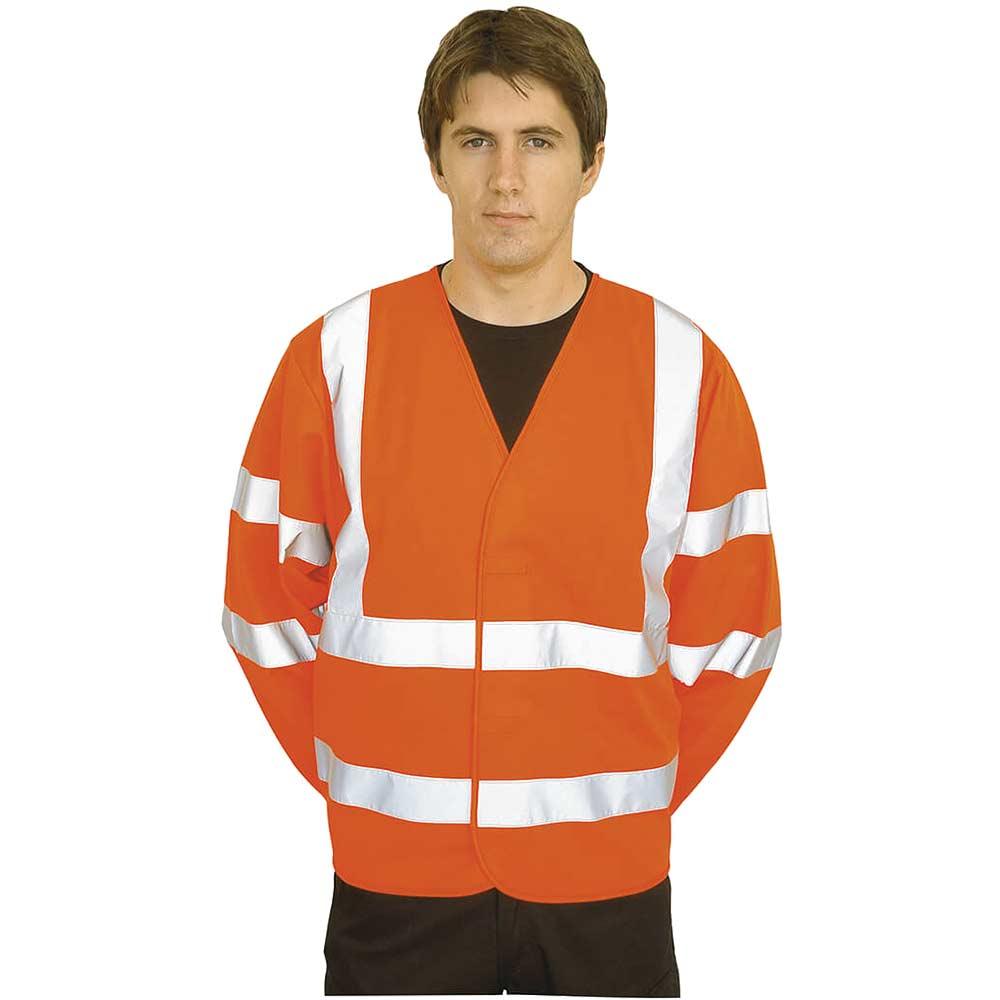 Portwest Long Sleeve Hi Vis Waistcoat Orange 2XL / 3XL