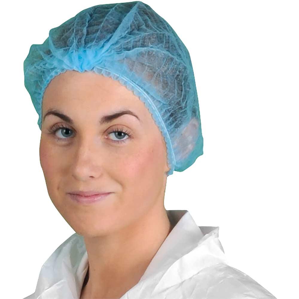 Portwest D100 PP Disposable Hair Net Mob Caps Blue One Size Pack of 3000