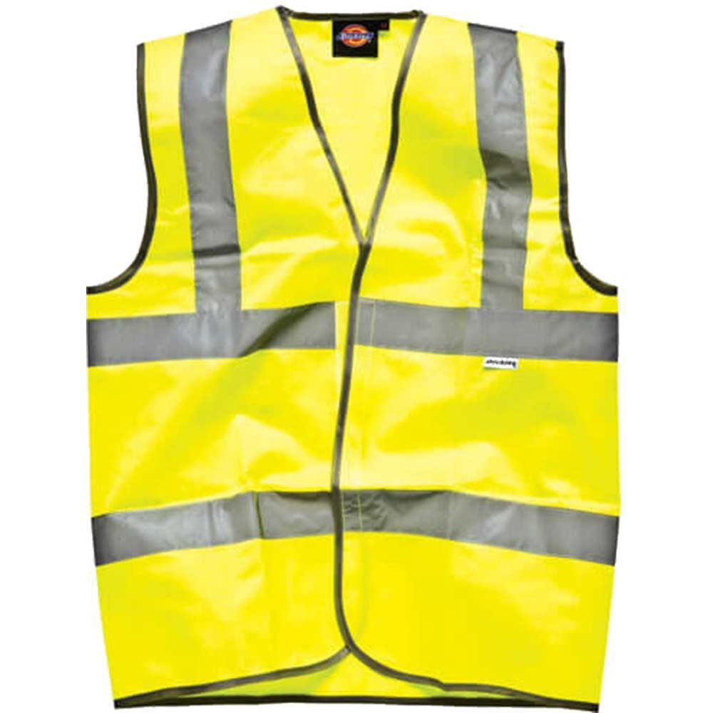 Dickies Hi Vis Safety Highway Waistcoat Yellow L
