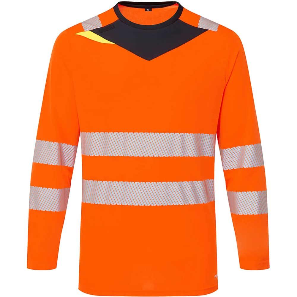 Portwest DX4 Hi Vis Long Sleeve T Shirt Orange / Black 6XL