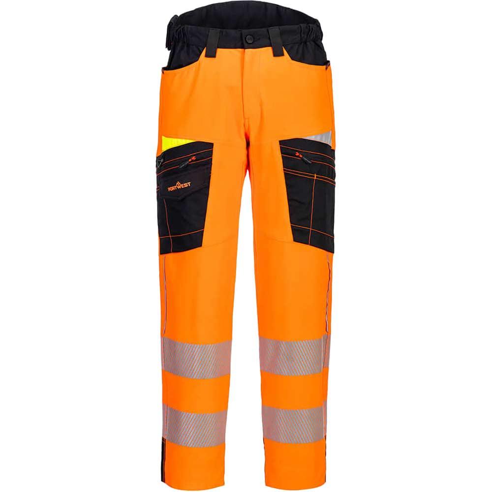 Portwest DX4 Hi Vis Service Trousers Orange / Black 41" 31"