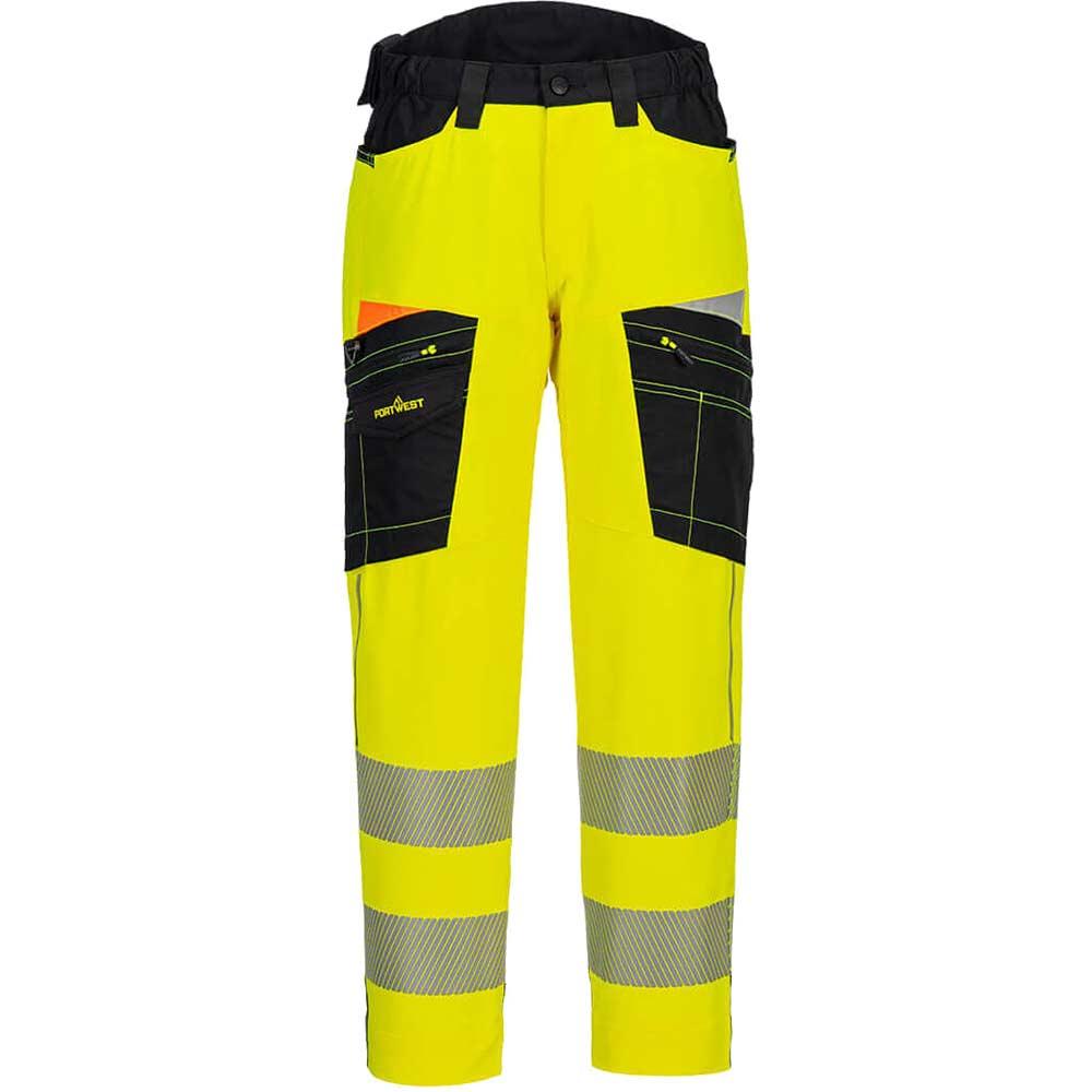 Portwest DX4 Hi Vis Service Trousers Yellow / Black 30" 31"