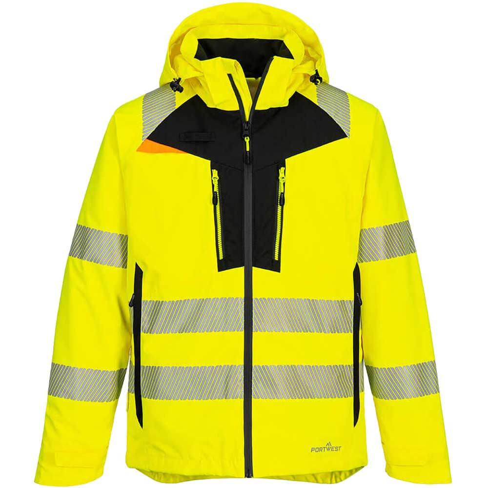 Portwest DX4 Hi Vis Rain Jacket Yellow 5XL