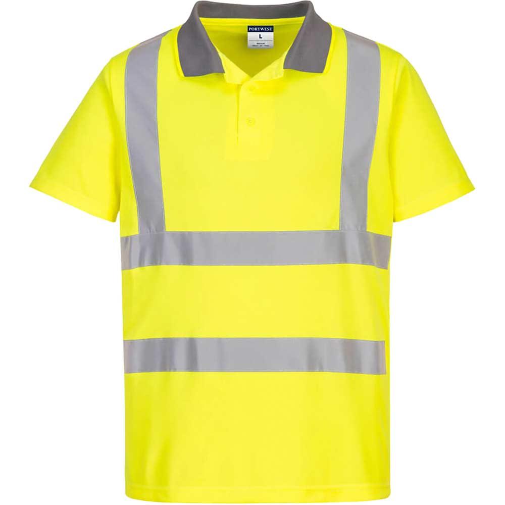 Portwest Eco Hi Vis Polo Shirts Multi Pack Yellow 3XL Pack of 6