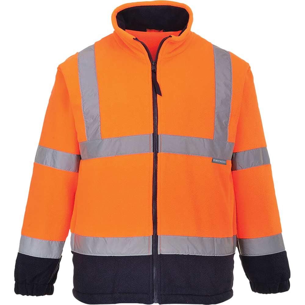 Portwest 2 Tone Hi Vis Fleece Jacket Orange / Navy 3XL