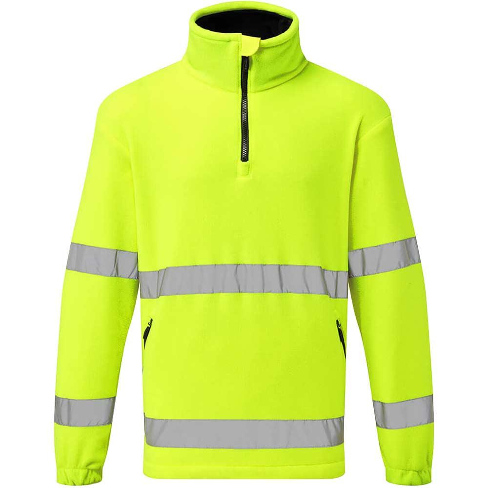 Portwest Hi Vis 1/2 Zip Fleece Yellow L