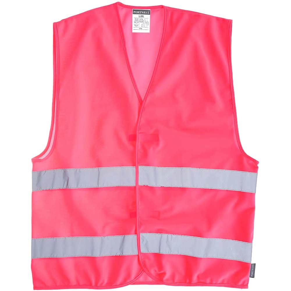 Portwest Iona 2 Band Reflective Safety Vest Pink 2XL / 3XL