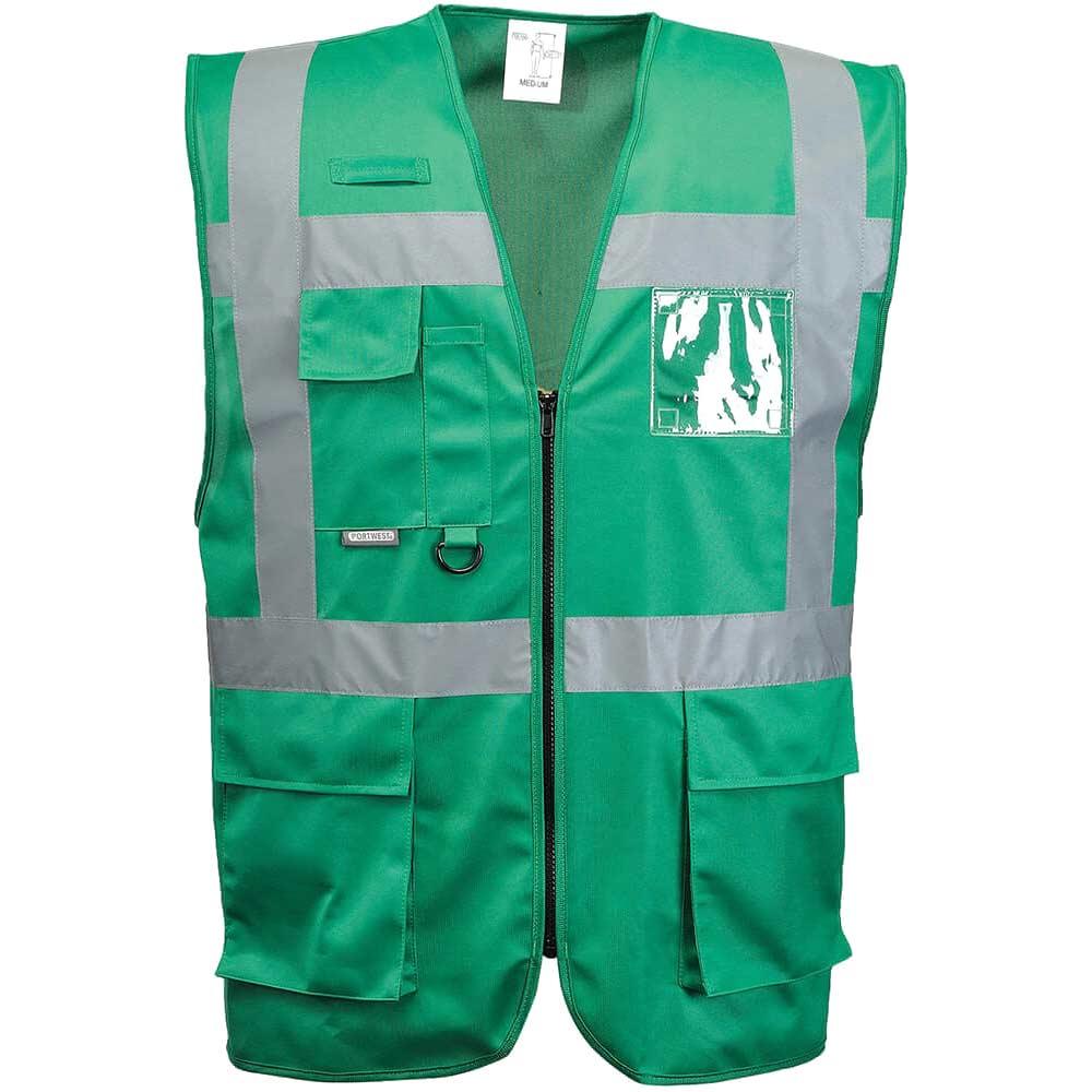 Portwest Iona Executive Hi Vis Vest Bottle Green 2XL