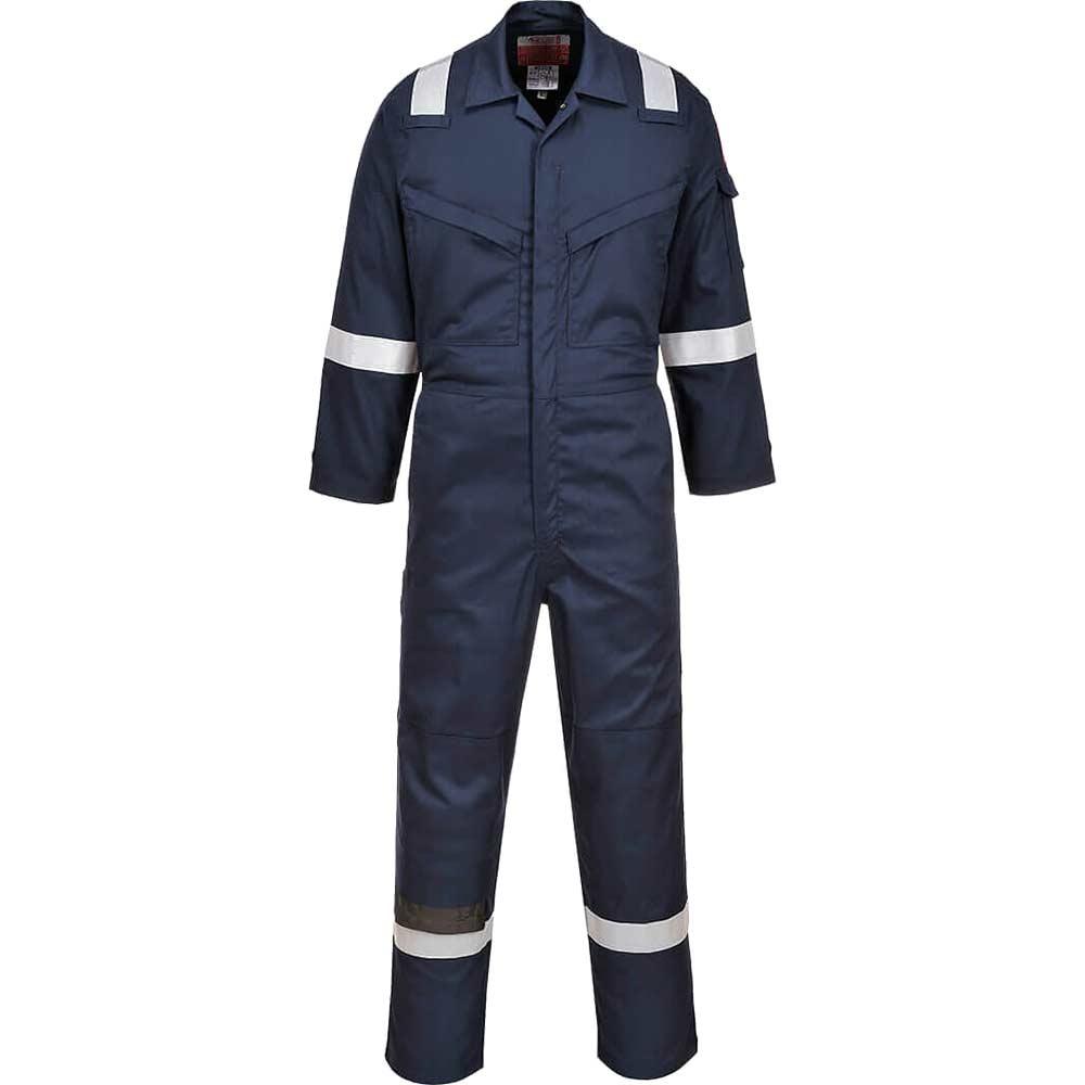 BizFlame Insect Repellent Flame Resistant Coverall Navy M 31"