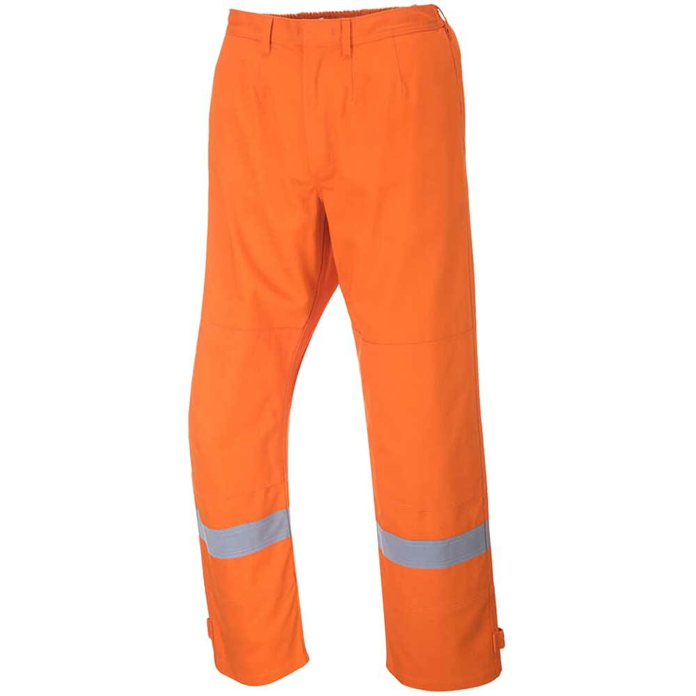 BizFlame Plus Mens Flame Resistant Trousers Orange S 32"